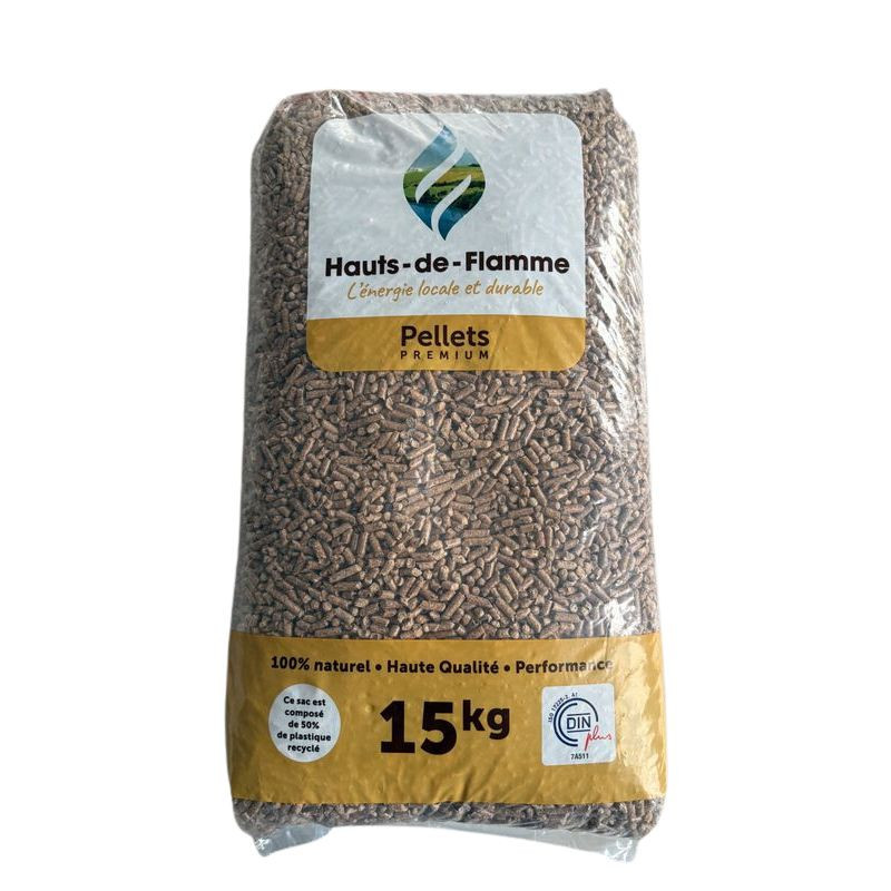 Granulés de Bois Certifiés DIN+ - Sac 15 kg
