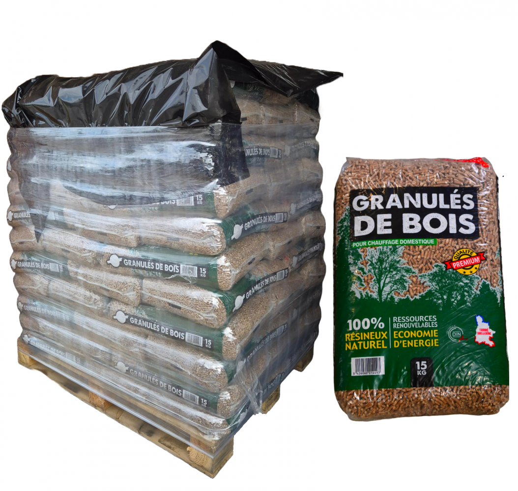 Granulés de Bois Résineux - Palette 66 sacs